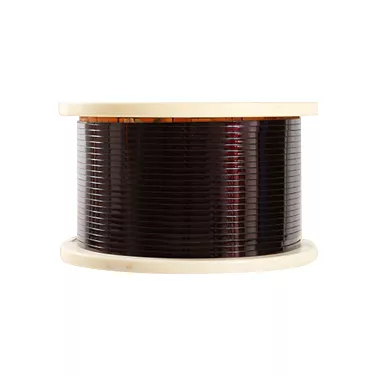 Enamelled flat wire